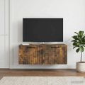 vidaXL Nástenná TV skrinka Nástenný Dymový dub 78,5 x 41 x 30 cm
