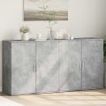 vidaXL Komody 2 ks betónovosivé 79x38x80 cm kompozitné drevo