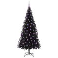 vidaXL Vianočný stromček Čierna 210 cm PVC