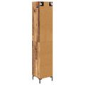 vidaXL Highboard Staré drevo 34,5 x 34 x 180 cm Kompozitné drevo
