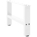 vidaXL Nohy konferenčného stolíka, biele, 2 ks, 50 x (30-31) cm, oceľové