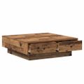 vidaXL Konferenčný stolík Staré drevo 90 x 90 x 28 cm Kompozitné drevo