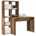 vidaXL Stôl Staré drevo 138,5 x 55 x 143 cm Kompozitné drevo