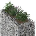 vidaXL Gabiónová vyvýšená posteľ 2 ks 130 x 50 x 150 cm Strieborná