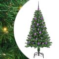 vidaXL Umelý vianočný stromček Zelená 150 cm PVC a Oceľ a Plast