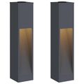 vidaXL Solárna LED chodníková lampa 2 ks Teplá biela 18 x 18 x 80 cm