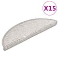 vidaXL Samolepiace nášľapy na schody, sisalový vzhľad 15 ks 56x17x3 cm