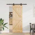 vidaXL Posuvné dvere NARVIK 70 x 210 cm (152,5 cm) Prírodná a čierna