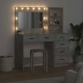 vidaXL Toaletný stolík 2 ks Sivá 78.5 x 41 x 135 cm Kompozitné drevo