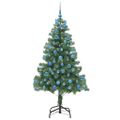 vidaXL Vianočný stromček Zelená 180 cm PVC
