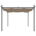 vidaXL Pergola so zaťahovacou strechou sivohnedá 295x292x230 cm