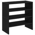 vidaXL Stojany na topánky 2 ks stohovateľné čierny dub 60x30x30,5 cm