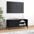 vidaXL TV skrinka čierna 90x30x40 cm masívna borovica