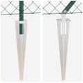 vidaXL Reťazová brána s hrotmi 25 x 1,2 m PVC potiahnutá oceľ Zelená