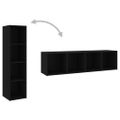 vidaXL TV skrinky 2 ks čierne 142,5x35x36,5 cm drevotrieska