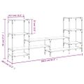 vidaXL TV skrinka dymový dub 206,5x28,5x95 cm kompozitné drevo