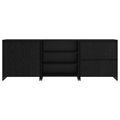 vidaXL Servírovacia skriňa 3 ks Čierny dub 70 x 41 x 75 cm