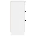 vidaXL Komoda biela 30x30x70 cm spracované drevo
