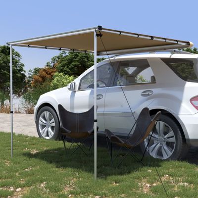 vidaXL Markíza pre obytné automobily a karavany 2,4x2x2,15 m béžová