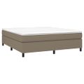 vidaXL Posteľný rám boxspring s matracom sivohned 160x200 cm látka