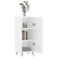 vidaXL Komoda lesklá biela 34,5x34x90 cm spracované drevo