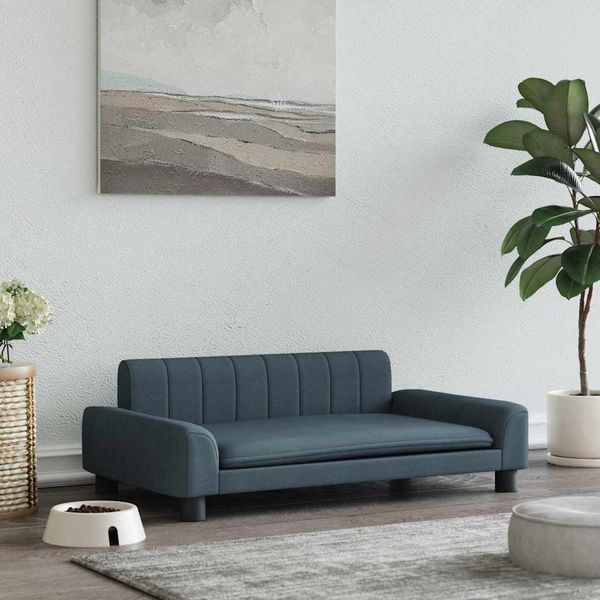 vidaXL Posteľ pre psa sivá 90x53x30 cm látka