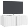 vidaXL Nástenná TV skrinka 78,5 x 41 x 30 cm Biela s vysokým leskom