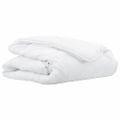 vidaXL 2-v-1 Prikrývka 220 x 135 x 8 cm Zima Polyester Biela Priedušná