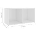 vidaXL TV skrinky 2 ks, lesklé biele 72x35x36,5 cm, kompozitné drevo