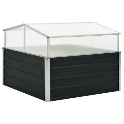 vidaXL Skleník antracitový 100x100x77 cm pozinkovaná oceľ