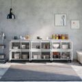 vidaXL Komody 3 ks lesklé biele 60x35x70 cm kompozitné drevo