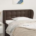 vidaXL Čelo postele so záhybmi hnedé 103x23x78/88 cm umelá koža