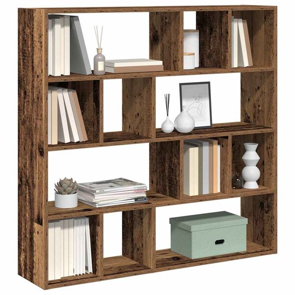 vidaXL skrinka na knihy/priehradka Old Wood 105x24x102 cm