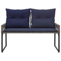 vidaXL Vonkajšia lavička 2 -Seater 4 ks 110 x 59 x 82 cm polyratan