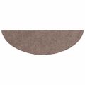 vidaXL Schodové rohože, samolepiace, 5 ks, 56x17x3 cm, svetlohnedé, polkruhové