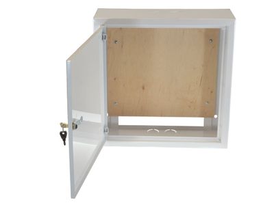 Kovový rozvádzač montážna skriňa 400*400*140 mm TPR-4, lesklá biela