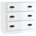 vidaXL Komoda lesklá biela 70x35,5x67,5 cm spracované drevo