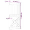 vidaXL Dvere NARVIK 100 x 210 cm Masívne borovicové drevo (neupravené)