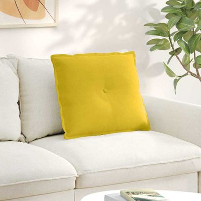 vidaXL Poduška na chrbát Žltá 60 x 50 cm Kordúrová tkanina