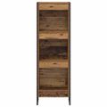 vidaXL Knižnica 40 x 30 x 121 cm Kompozitné drevo Staré drevo