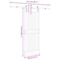 vidaXL Posuvné dvere NARVIK Prírodná a čierna 80 x 210 cm (213,5 cm)