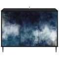 vidaXL Servírovacia skriňa RAALTE Čierny dub 102 x 33 x 76 cm
