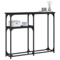 vidaXL Konzolový stolík čierny 90x22,5x75 cm kompozitné drevo