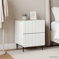 vidaXL Nočný stolík 2 ks Biela 43 x 34,5 x 49,5 cm Kompozitné drevo