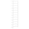 vidaXL Stojan na uteráky biely 24x12x96 cm oceľ