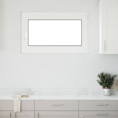 vidaXL Podkrovné okno RISOR 100 x 60 cm PVC a sklo Biela