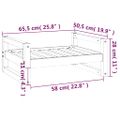 vidaXL Posteľ pre psa 65,5x50,5x28 cm borovicový masív