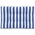 vidaXL Poduška na paletovú pohovku modro-biele pruhy 120x80x12cm látka
