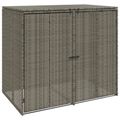 vidaXL Kôš na odpadky 2 ks Sivá 130 x 80 x 115 cm Polyetylén