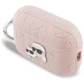 Puzdro Karl Lagerfeld Monogram Karl & Choupette Head pre AirPods Pro 3 ružová